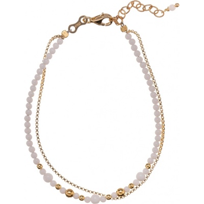 Alisia Dvojitý pozlacený náramek s bílým achátem AL2813.01.003