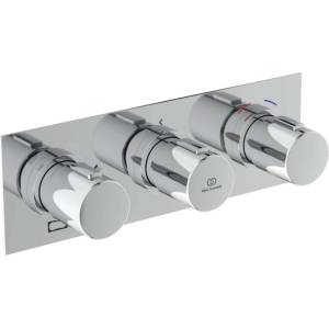 Ideal Standard Ceratherm C100 - Термостатична душ-батерия за вграждане, за 3 уреда, с корпус, хром A7664AA (A7664AA)