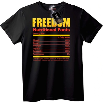 NOONEBRAND Тениска Факти за Свободата - L, Black