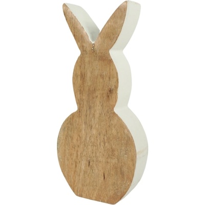 Textilomanie Dřevěný velikonoční zajíc NUBBIN 23 cm, bílý