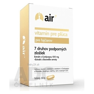AIR7 Vitamín pre pľúca pre fajčiarov 7 zložiek + cordyceps + boswelia 30 tabliet