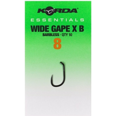 Korda Háčiky Essentials Wide Gape X Barbless 10 ks - Veľ. 8