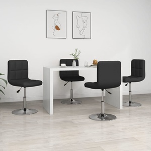 vidaXL Трапезни столове, 4 бр, черни, изкуствена кожа (334190)