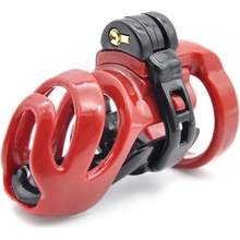 Brutus Cyborg Cage Chastity Cage Black-Red