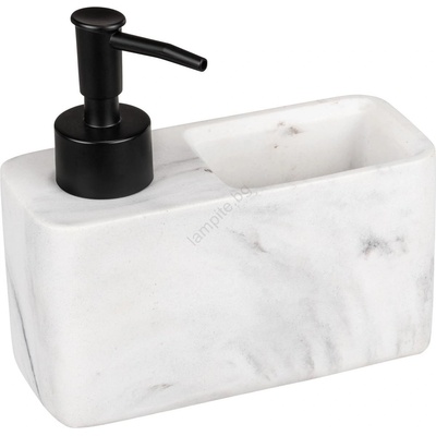 WENKO 54668100 - Дозатор за течен сапун RESA 14, 5x14, 3 cm бял/черен (WE0551)