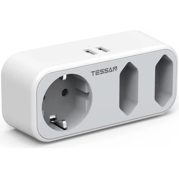 Image 1 of Tessan 3 Plug + 2 USB (TS-324)
