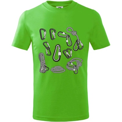 Horolezecké karabíny tričko detské Apple Green