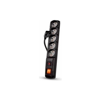 HSK Data Acar F5 IEC anti-surge 5 sockets 5 m black (W0088)