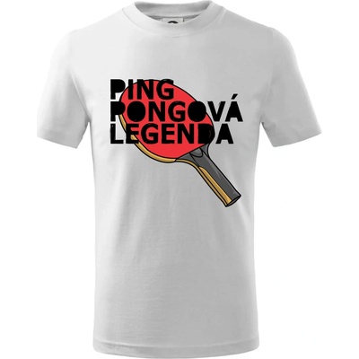 Ping Pongová legenda tričko detské biela