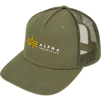 Alpha Industries Alpha Label Trucker tmavě zelená