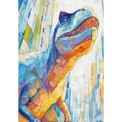 Takoy Panel na ušití deky Wellsoft fleece 140x200 městský dinosaurus