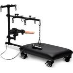 Master Series Hog Tie Restraint Rack with Sex Machine Black