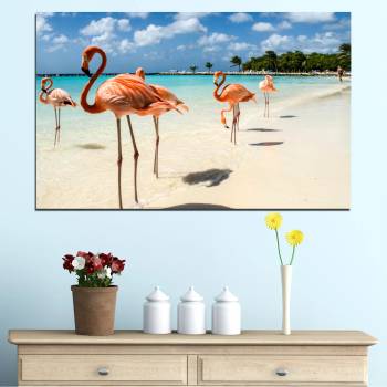 Vivid Home Картини пана Vivid Home от 1 част, Фламинго, Канава, 150x100 см, №0754