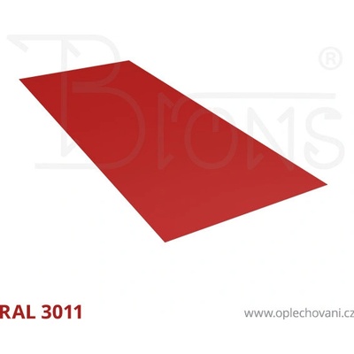 Brons Rovinný plech 800 x 2000 mm vínově červená