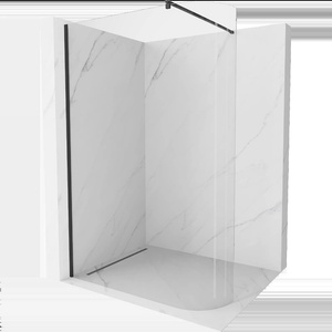 Mexen Kioto-R закръглена душ кабина Walk-in 90 x 200 см, прозрачна 8 мм, черна - 800-090-101-70-06 (800-090-101-70-06)