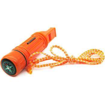 WARAGOD Многофункционална аварийна свирка 5 в 1 Blast, оранжева (WAR007603)