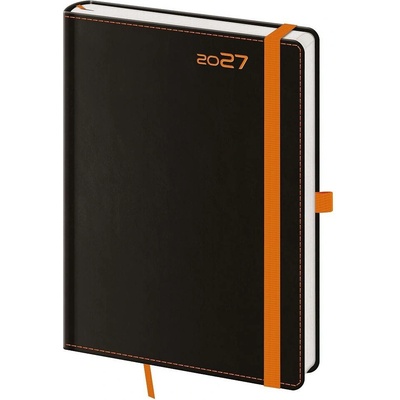 Helma Black Orange A5 denní 2027 černý