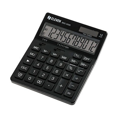 Eleven Kalkulačka SDC-333X-BK, čierna