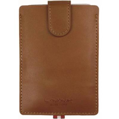 4smarts LAVAVIK Anti-RFID Pouch Slim - кожен калъф с RFID защита за кредитни карти (тъмнокафяв) (bulk)
