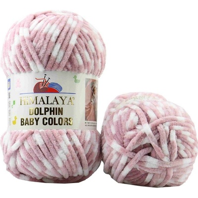 Himalaya příze Dolphin Baby Colors 80428 starorůžová s bílou
