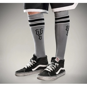 HYRAW чорапи до коляното - чорапи hyraw - skull - grey - ss22-a19-scks-tu