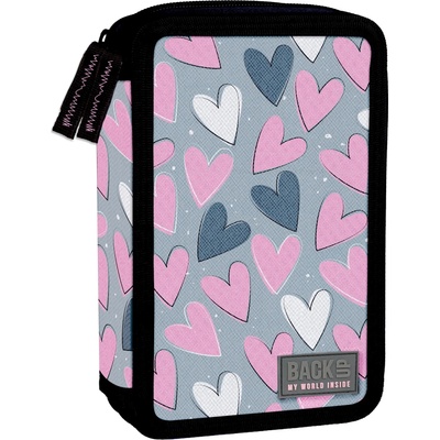 DERFORM Ученически несесер BackUp DW 04 Hearts (PB3DW04)