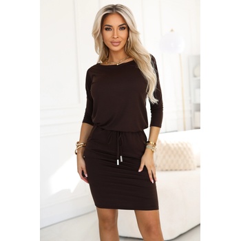 Numoco Спортна миди рокля с джобове и връзване в талията - шоколадово кафяво numoco | Kafyav | ЖЕНИ | XS