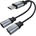 XO Кабел AUX splitter XO, Type C към женски 3.5 жак и женско Type C, Черен (7611990146217)