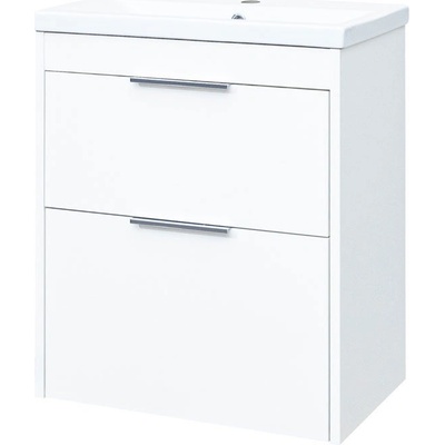 MEREO - Vigo, kúpeľňová skrinka s keramickým umývadlom 61 cm, biela CN311