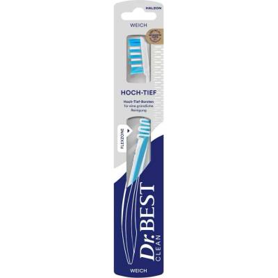 Dr.BEST Clean Hoch-Tief zubní kartáček modrý Soft světle 1 ks