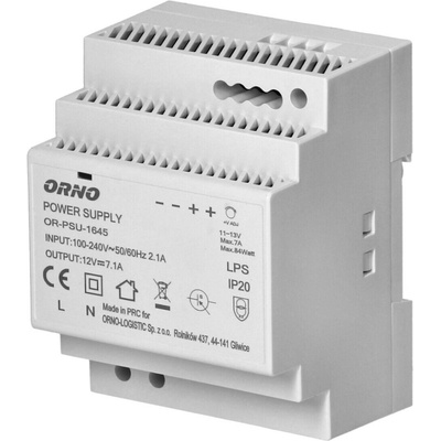 Zdroj DIN OR-PSU-1645 12VDC 7A 84W