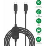 4smarts Здрав кабел с въжена оплетка и Data Blocker за устройства с USB-C порт - 4smarts PrivacyCord USB-C to USB-C Cable 240W (120 см) (541887)