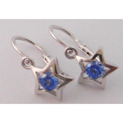 Klenoty Budín dětské zlaté s modrými topazy 4080007