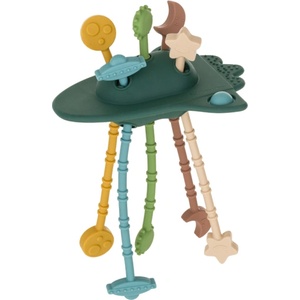 Petite&Mars Силиконова сензорна играчка Crazy rocket Misty Green 10m+ (579817)