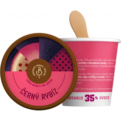 Benešovská továrna na zmrzlinu Sorbet Černý rybíz, kelímek 105ml