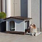 Ferplast DogVilla 90 - Луксозна къща за кучета с постелка , 88 x 72 x h 65 см