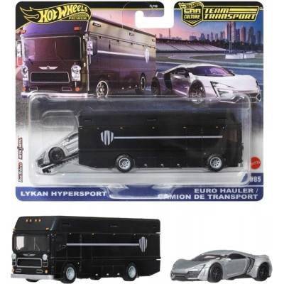 Mattel Hot Wheels Lykan Hypersport 1:64 černý Team Transport