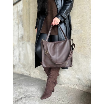 Grosso Tmavohnedá kabelka na rameno