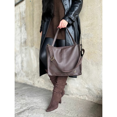 Grosso Tmavohnedá kabelka na rameno