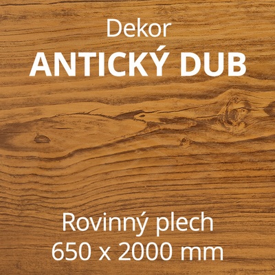 Brons Rovinný plech 650 x 2000 mm antický dub