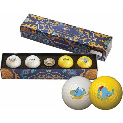 Volvik Solice Disney 4 Pack Golf Balls Aladdin Plus Ball Marker