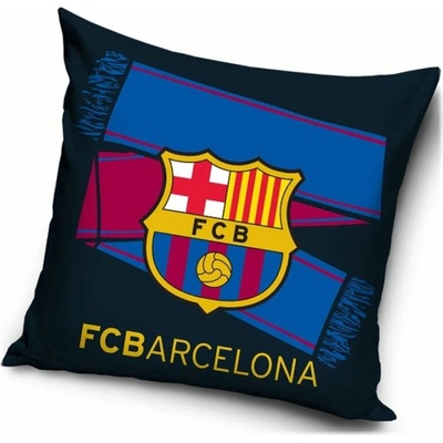 Carbotex Velúrový vankúš FC Barcelona motív Lazo 40x40