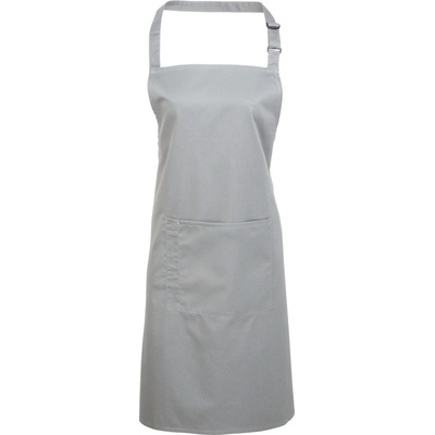 Premier Workwear Kuchyňská zástěra s laclem a kapsou Světle šedá