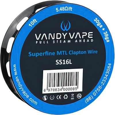 Vandy Vape SS316L Superfine MTL Clapton 30ga+38ga