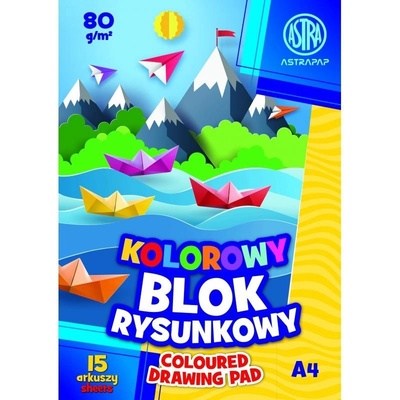 ASTRA farebné papiere A4 15 listov 80g/m2 mix motívov 106021004