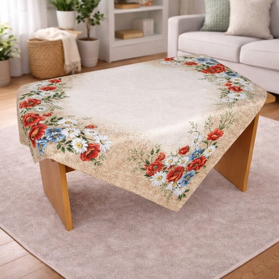 Evenit Gobelínový obrus 036C vlčie maky viacfarebná Bavlna/polyester 100x100 cm