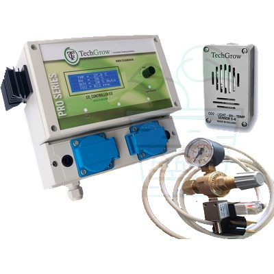 TechGrow Комплект TechGrow T-2 Pro CO2 контролер 14A + сензор + клапан (12520)