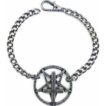 Image 1 of Leather & steel fashion гривна Pentagram Cross - LSF1 95