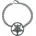 Leather & steel fashion гривна Pentagram Cross - LSF1 95