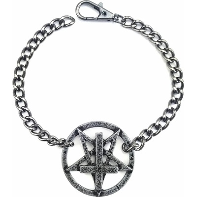 Leather & steel fashion гривна Pentagram Cross - LSF1 95